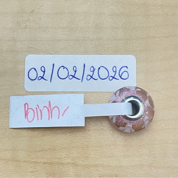 Pandora Pink Field of Flowers Murano Glass Charm - Picture 13 of 13